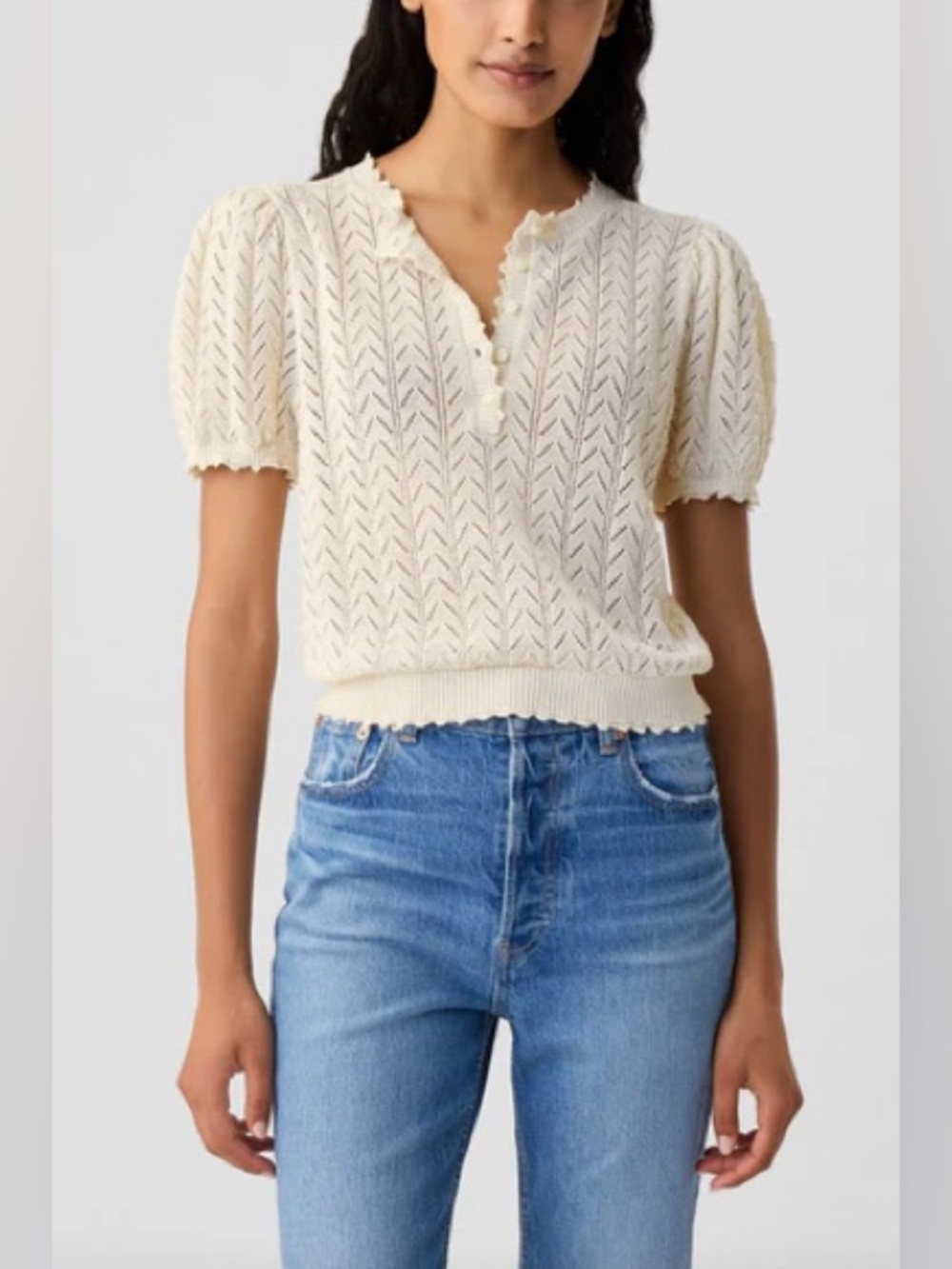 GAP X Doen linen blend top size S